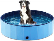 Round Foldable Dog Pool with Drain – 3 Sizes