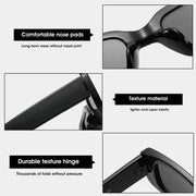 Narrow Rectangle Retro Sunglasses – Black & Tortoise
