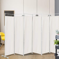 300 × 180 cm 6-Panel Folding Fabric Room Divider – 2 Colours