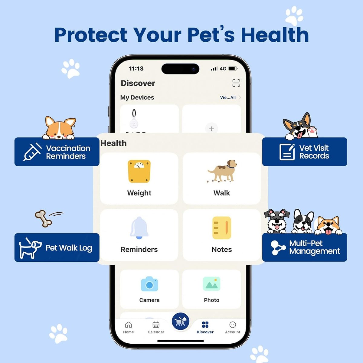 NFC & QR Smart Pet ID Tag – 6 Colours