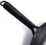 Carbon Steel Wok for Electric, Induction and Gas Stoves (Lid, Spatula and User Guide Video Included)