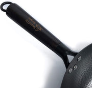 31.8 cm Flat-Bottom Carbon-Steel Wok with Lid & Spatula