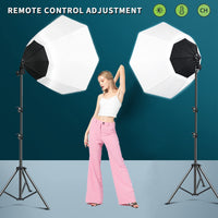 Softbox Lighting Kit 20"x 28"/ 50x70 cm Soft Box Studio Lights 2x135W 5500K Continuous Lighting Equipment with Energy Saving Light Bulb & Carry Bag, Light for Portraits and Product Photography