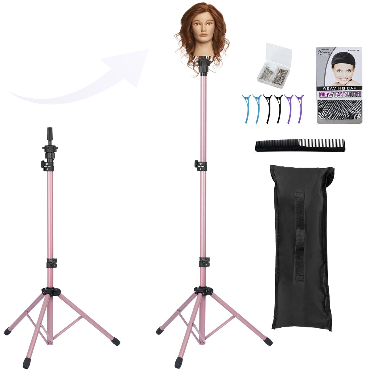 34–57-Inch Pink Wig-Head Tripod Starter Set