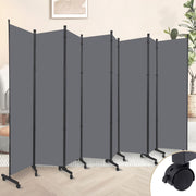 Single-Panel Rolling Room Divider – Grey or Beige