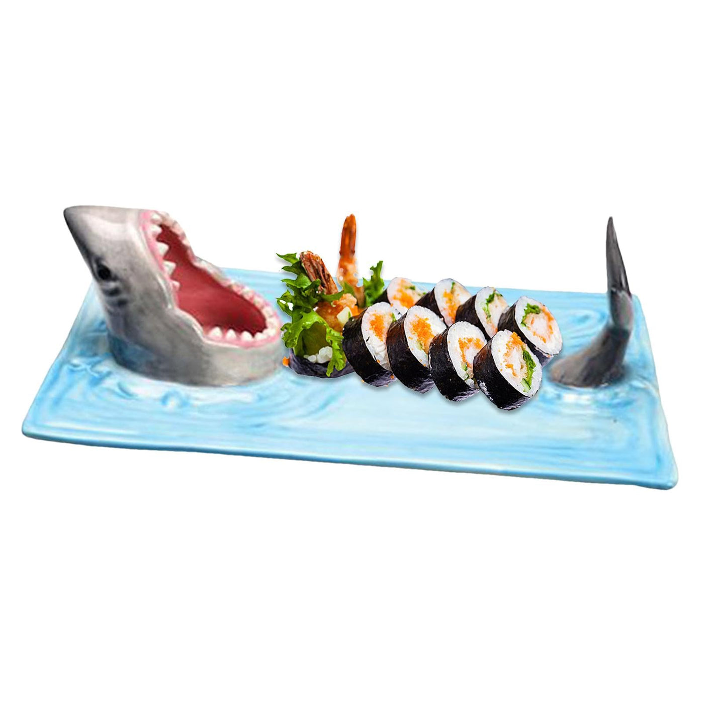 Shark-Shaped Ceramic Sushi & Serving Plate