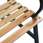 120 cm Wood & Metal Vintage Garden Bench – Up to 110 kg