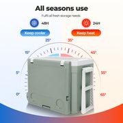 Wheeled Cooler Box with Folding Table & Chairs