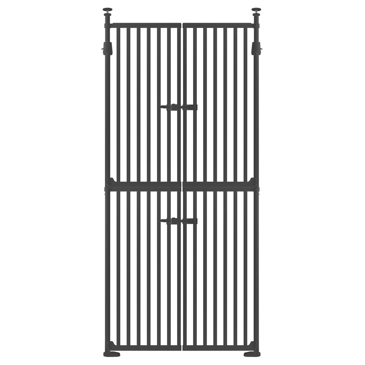 Pet Scene Retractable Safety Gate Black, 185CM Pet Fence for Dog Cat Extra Tall Fence Enclosure Barrier Safe Guard Security Fencing for Doorway Stairs Kitchen 190 to 250cm