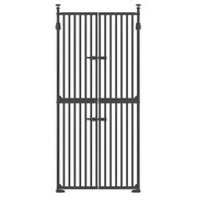 Pet Scene Retractable Safety Gate Black, 185CM Pet Fence for Dog Cat Extra Tall Fence Enclosure Barrier Safe Guard Security Fencing for Doorway Stairs Kitchen 190 to 250cm