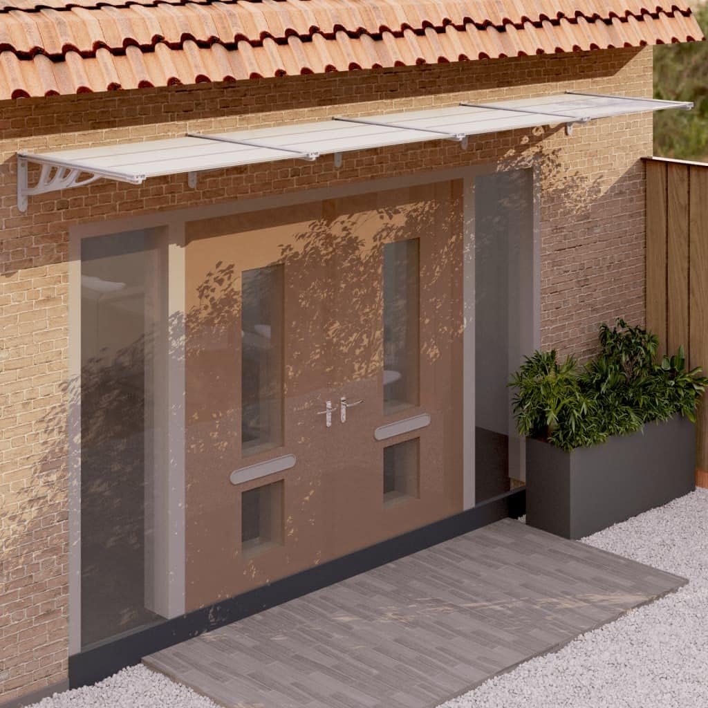 90 cm-Deep Polycarbonate Door & Window Canopy – 3 Finishes