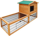 i.Pet Chicken Coop Large Rabbit Hutch, Coops Wooden Pet House Run Cage Walk in Guinea Pig Ferret Bunny Hen Chook, Metal Outdoor Door Roof Hatch Nestiong Box Farm Tray