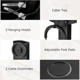 Giantex Electric Standing Desk, 140 x 60 cm Sit Stand Home Office Desk with 3 Memory Height Settings, Height Adjustable Computer Desk with 2 Hanging Hooks & Cable Management (Black)