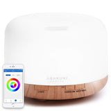 ASAKUKI 500ml Essential Oil Diffuser, 5 in 1 Ultrasonic Aromatherapy Fragrant Oil Diffusers, Vaporizer Humidifier with Remote Control, Timer, Auto-Off Safety Switch, 7 LED Light Colors