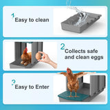 3 Hole Chicken Nesting Box Roll Away Chook Hen Laying Boxes Modular Nest House