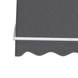 Outdoor Blinds, 2.1 x 2.1m Privacy Screen Window Blind Retractable Pivot Arm Awning Canopy Sun Shade Waterproof Gazebo Awnings for Home Patio, with Mounting Bracket Hand Crank Grey
