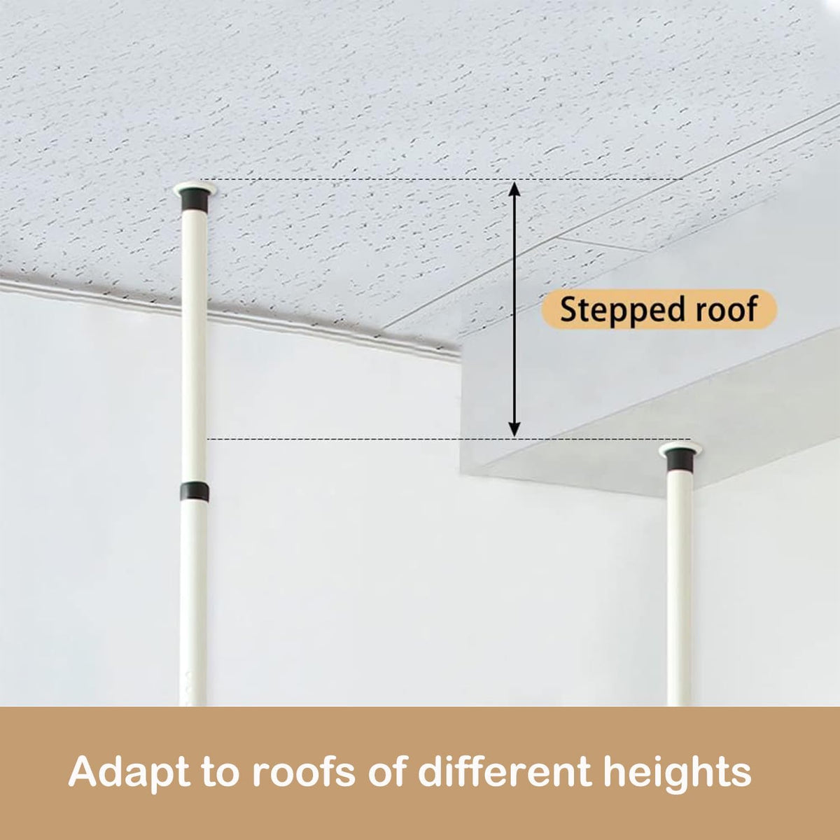 No-Drill Tension Room-Divider Curtain Rod – 6 Options