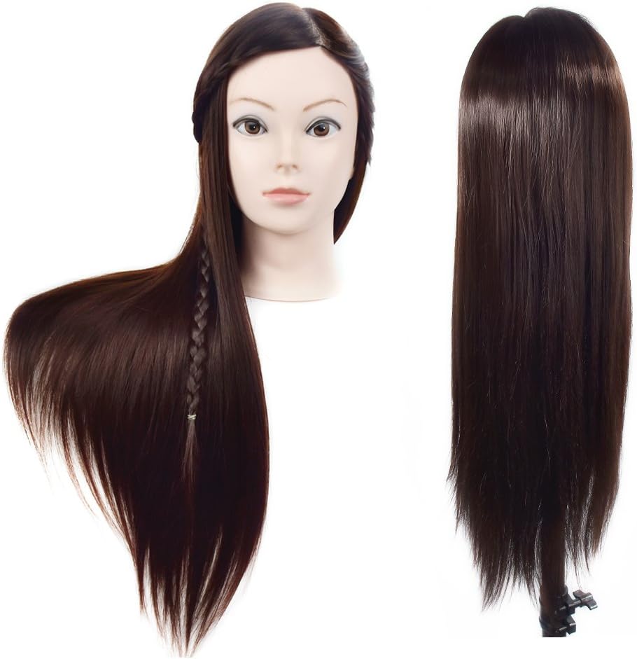 26–28-Inch Dark Synthetic Braiding Head with Clamp