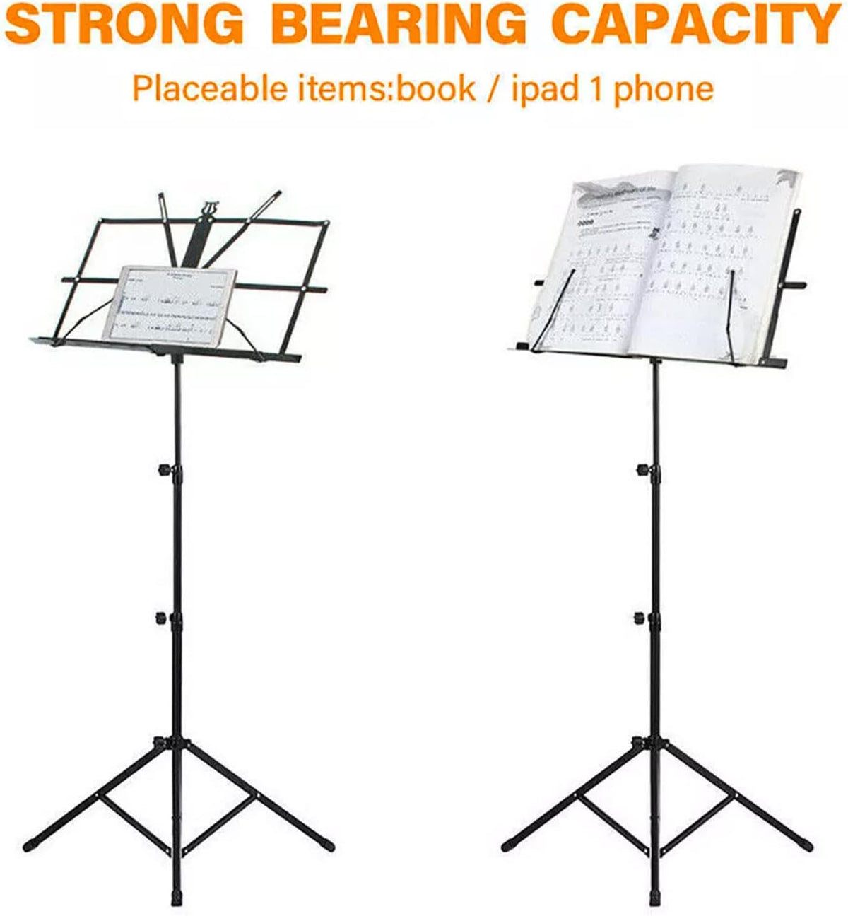 Portable Folding Adjustable Music Stand with Carry Bag