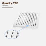 WELS Gooseneck Shower Wall Arm with 8" Square Rain Shower Head Set Brass