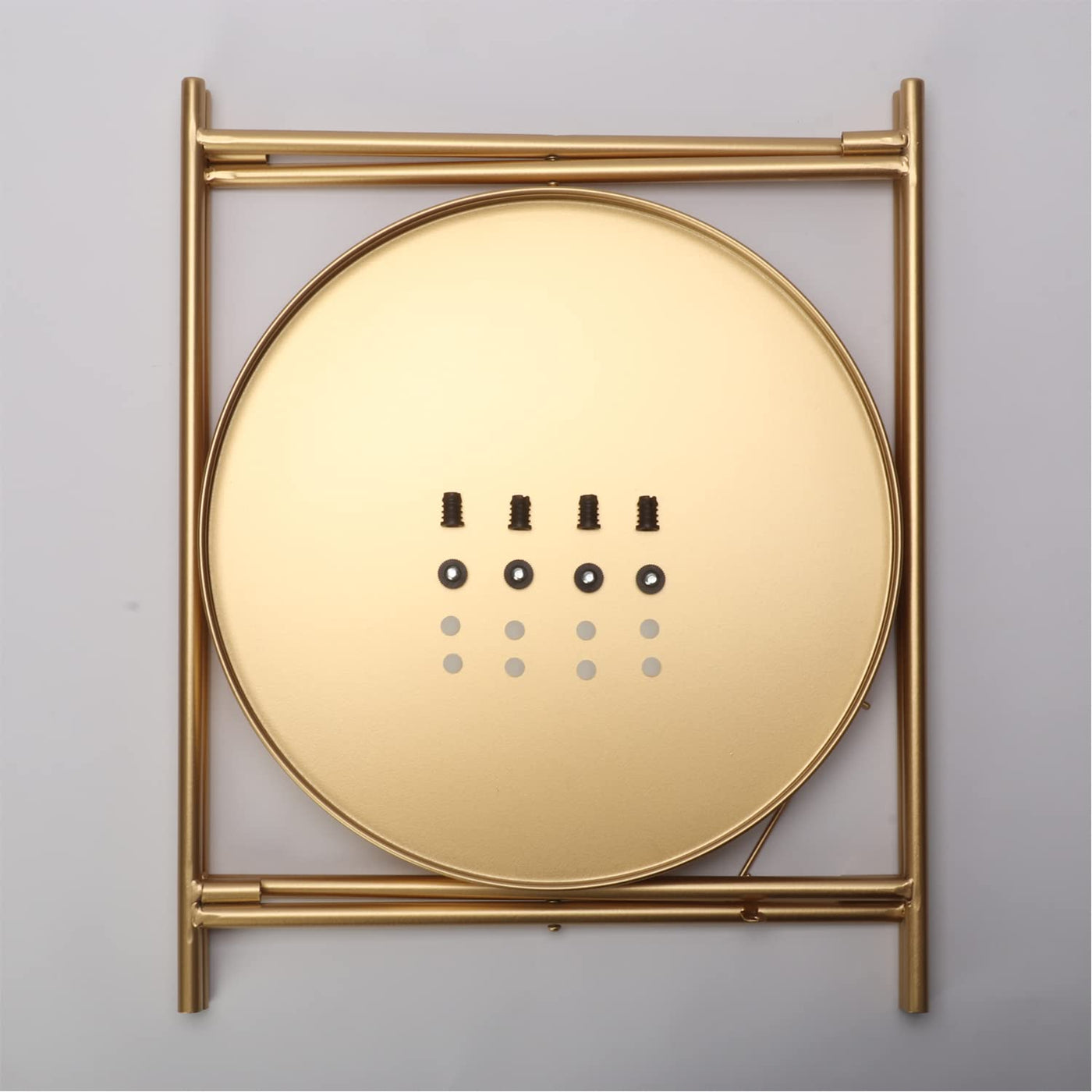 Gold 2-Tier Round Metal Side Table