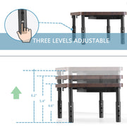 2-Pack Wood Monitor Risers with Drawer – 3 Heights