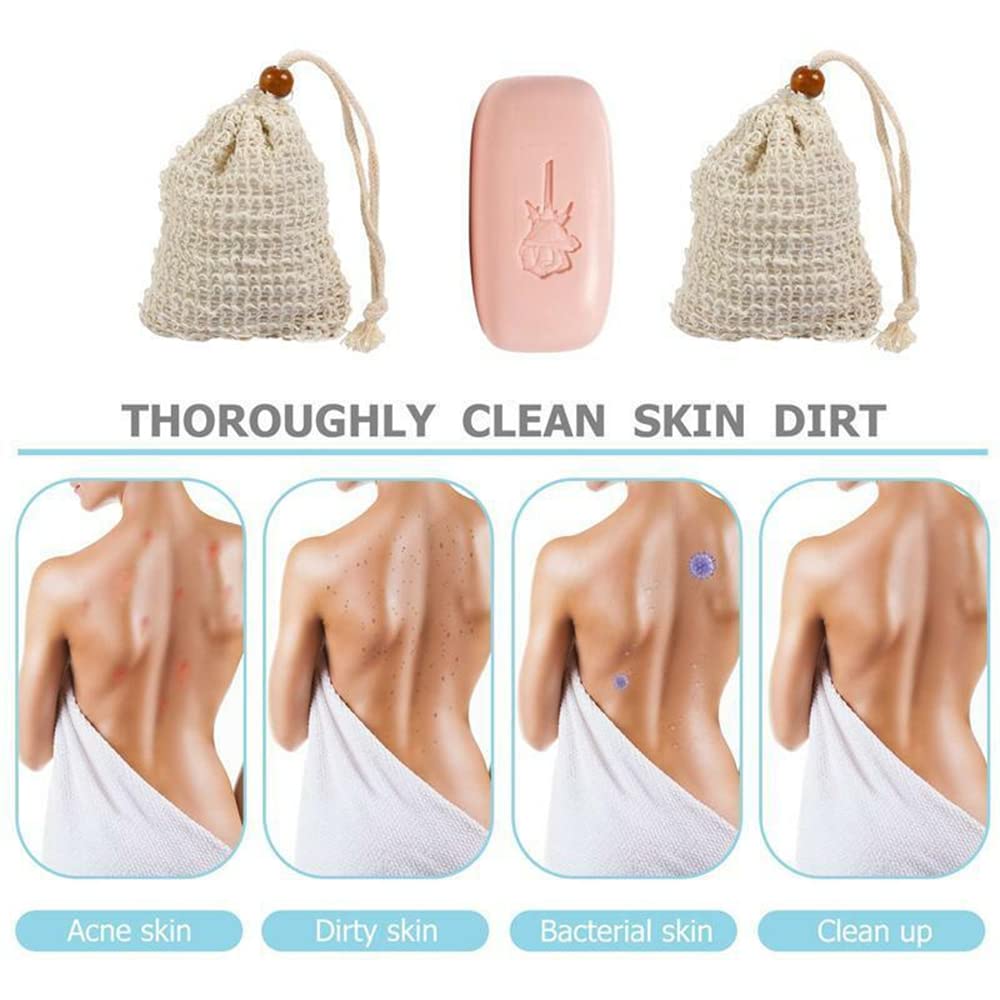 4-Pack Natural-Fibre Soap Saver & Lather Bags