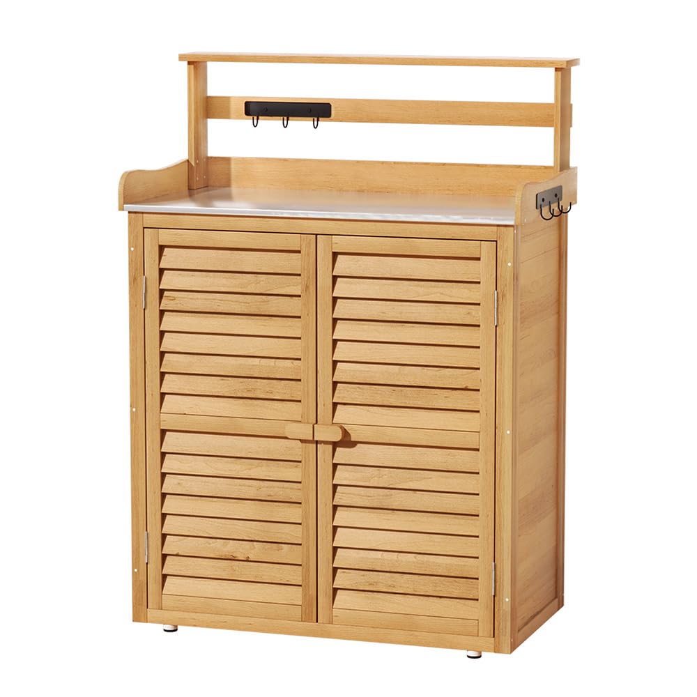Gardeon 120 cm 3-Tier Outdoor Storage Cabinet