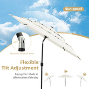 3 m Triple-Tier Patio Umbrella with Tilt & Crank