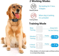 Dog Bark Collar, Anti Barking Training Collar, Smart Beep Vibration Shock, Rechargeable Excessive Barking Pet Corrector for Small Medium Large Dogs(Black)