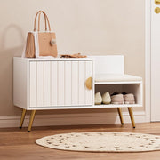 White Padded Shoe Storage Bench – Up to 6 Pairs
