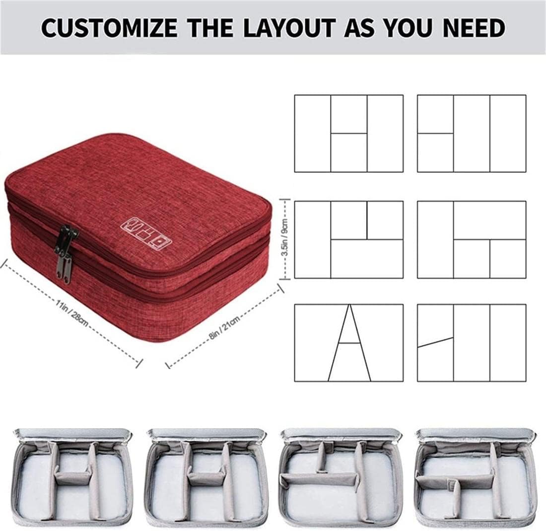 Padded Travel Electronics Organiser with 12 Cable Ties