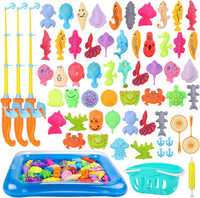62 piece magnetic fishing game image 1
