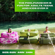 Pool Punisher Inflatable Toy Tank with Squirt Gun- Swimming Accessories for Kids, Teens and Adults - Giant Size Outdoor Water Toys for Lakes and Beach - Swim Stuff for Summer