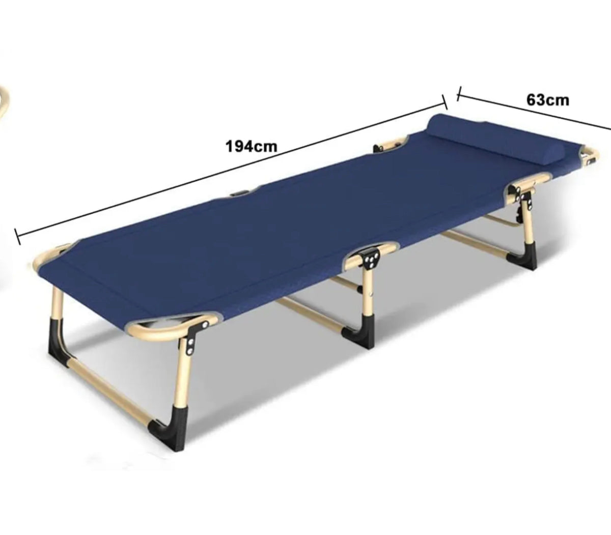 4-Position Folding Camping Lounger with Pillow – Up to 136 kg