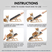 Foldable Wooden Pet Ramp – 70 cm Long, 30.5/41 cm Heights