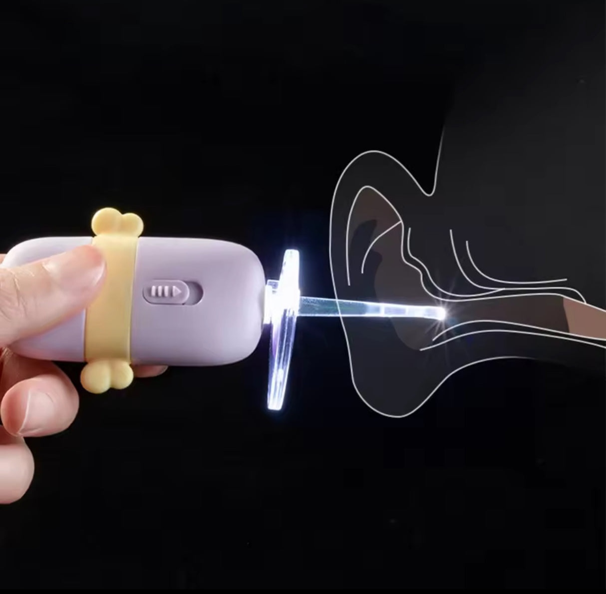 Cartoon Baby Earpick with LED Light Ear Cleaning Tools for Babies Easy Use Kids Earwax Removal Cleaner with Magnifying Glass