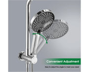 ACA 10-Inch Round Twin Shower Set – Chrome