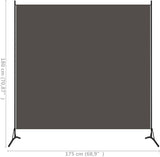 Modern Fabric Room Divider -175x180 cm, Lightweight, Foldable Design, Privacy Screen, Easy to Assemble, Indoor Use
