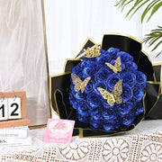 DIY Glitter Rose Bouquet Kit – 24 Artificial Roses