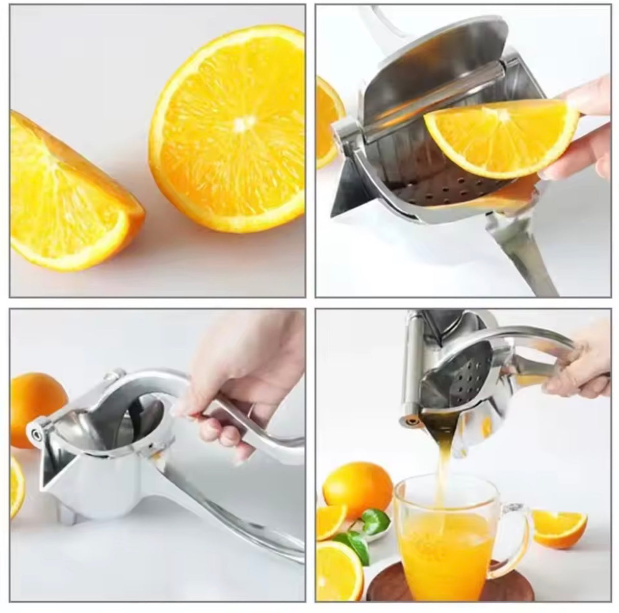 Manual Juicer, Fruit Juice Squeezer, Detachable Heavy Duty Easy Manual Citrus Squeezer Press Juicer Extractor Tool, Aluminum