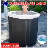 Portable Ice Bath Tub Athletes Cold Hot Water Therapy Folding Bathtub