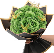 DIY Glitter Rose Bouquet Kit – 24 Artificial Roses