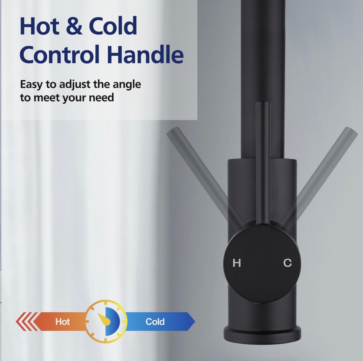 ACA Black 3 Modes Pull Out Kitchen Mixer Tap Laundry Sink Faucet Swivel