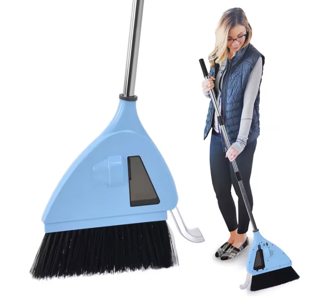 USB-Rechargeable 2-in-1 Vacuum Broom & Floor Sweeper