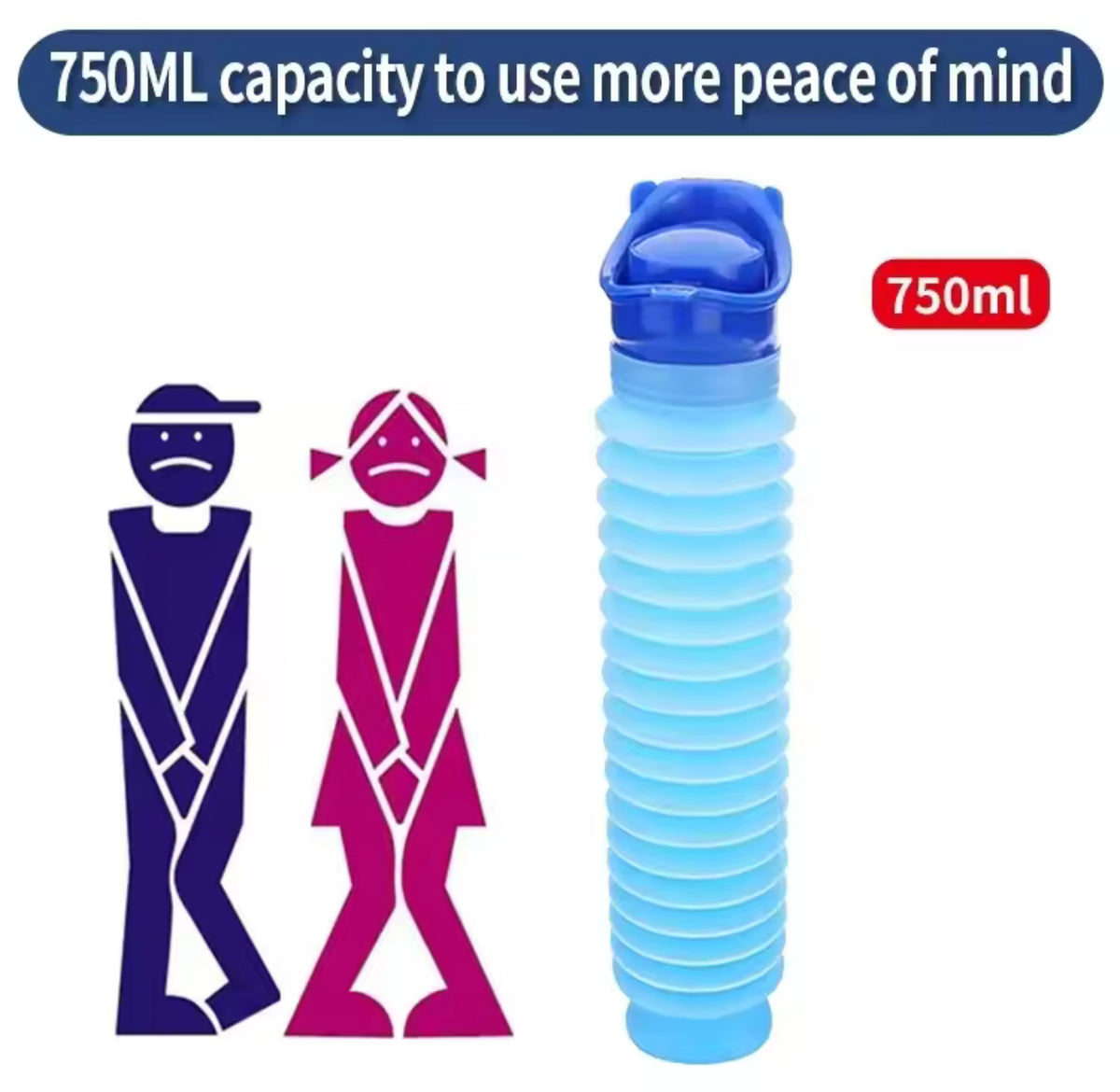 750 ml Collapsible Portable Travel Urinal
