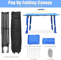 393 cm Double-Tier Pop-Up Gazebo with Adjustable Height