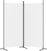 2-Panel Room Divider Living Room Bedroom Partition Privacy Protection Screen Room Separator Folding Dressing Wall Black Fabric