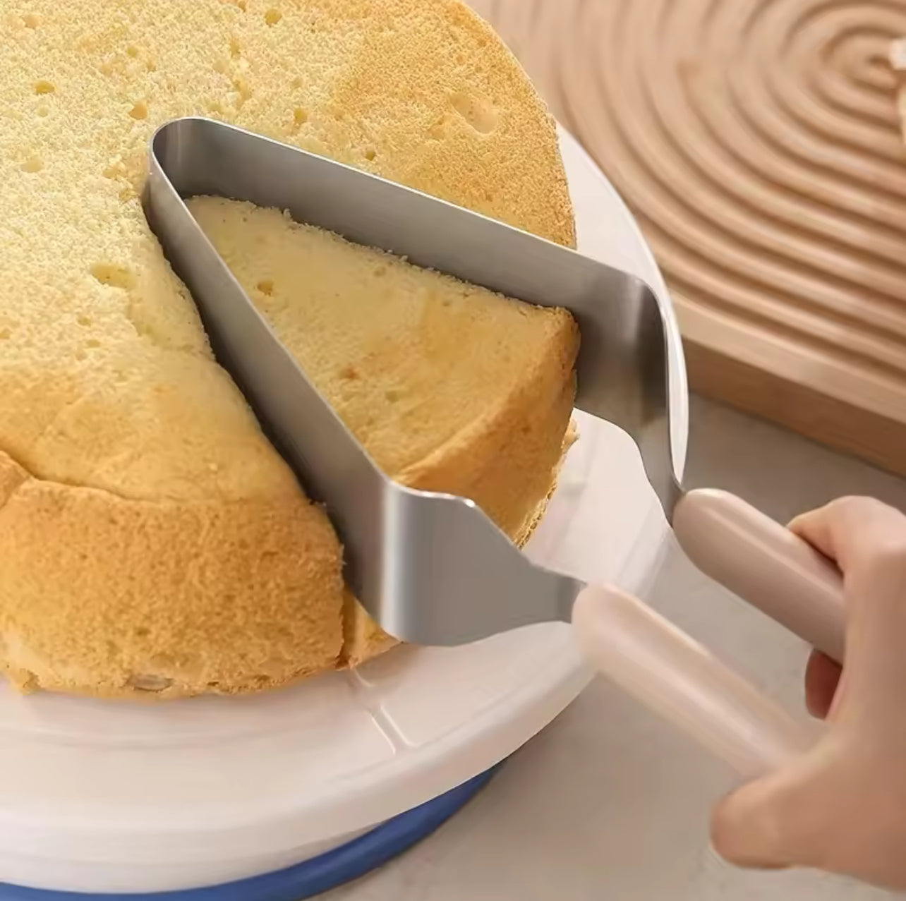 Stainless-Steel Triangular Cake Slicer & Lifter