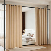 No-Drill Adjustable Floor-to-Ceiling Curtain Divider Frame